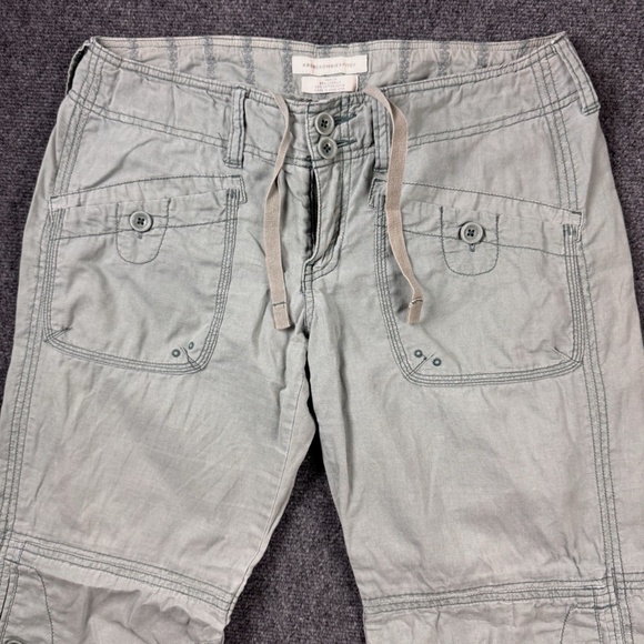 Vintage Y2K Abercrombie & Fitch Cargo Pants Womens Medium Mint Low Rise Bootcut - Picture 5 of 15